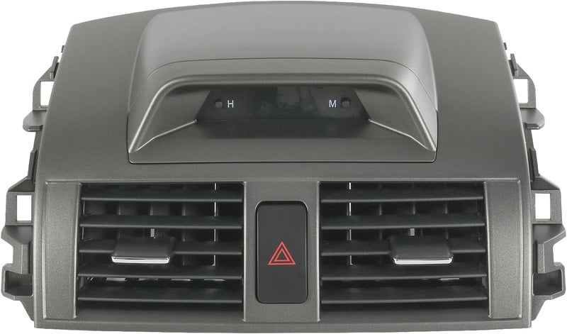 DICMIC Center Dash A/C Outlet Air Vent Panel with Emergency Switch Clock Button Compatible with 2009-2013 Toyota Corolla Replace# 55670-02340 - Image 1